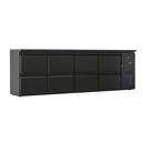 Flaschenkühltisch 600 Liter | Schwarz | 8 Schubladen | 2545 x 520 x 840 mm