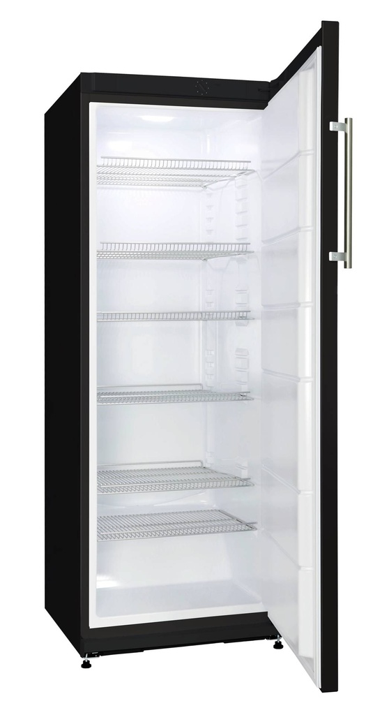 Lagerkühlschrank 310 Liter | 1 Volltür | Schwarz | 600 x 650 x 1630 mm