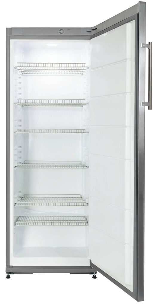 Lagerkühlschrank 310 Liter | 1 Volltür | Inox-Front | 600 x 650 x 1630 mm