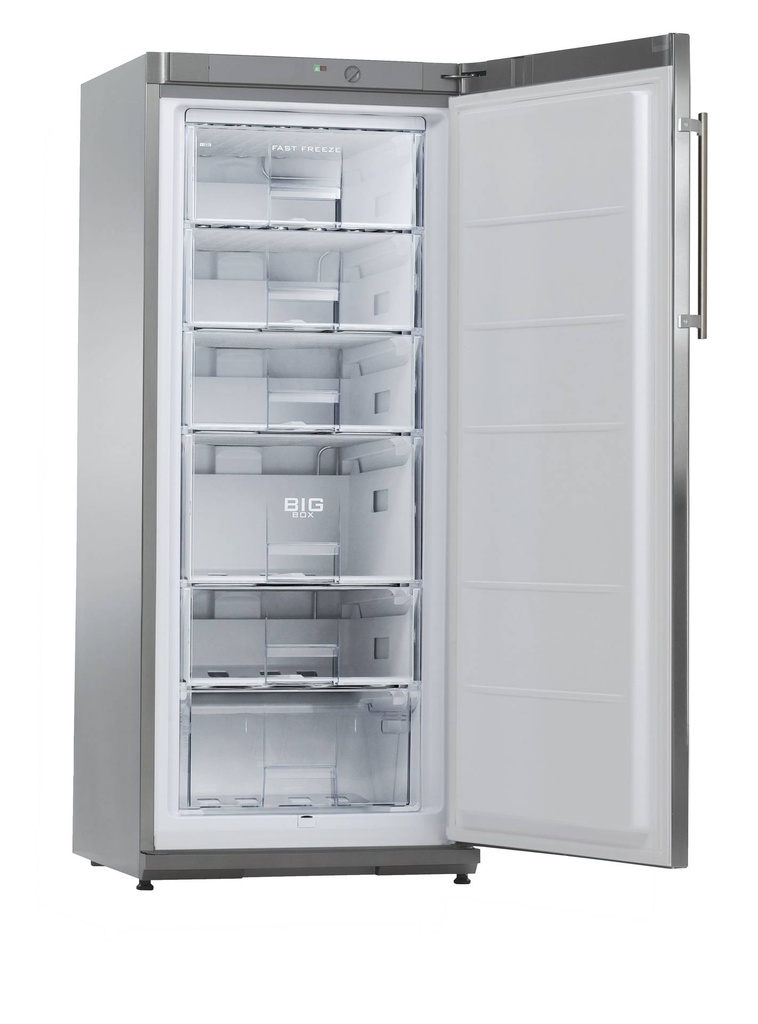 Lagertiefkühlschrank 215 Liter | Inox-Front | 600 x 650 x 1450 mm
