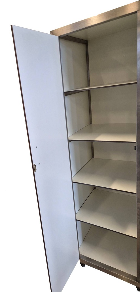 Porzellanschrank 3 aus Edelstahl, 1880 x 580 x 1800 mm