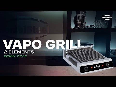 Wassergrill 2 Elemente aus Edelstahl, 435 x 545 x 130 mm