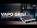 Wassergrill 2 Elemente aus Edelstahl, 435 x 545 x 130 mm