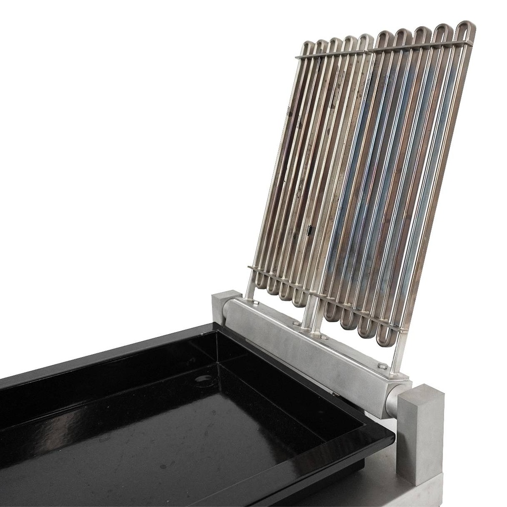 Wassergrill 2 Elemente aus Edelstahl, 435 x 545 x 130 mm