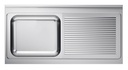 700 Spültischplatte 1 Links 1400, 1400 x 700 x 40 mm