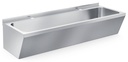 Waschbecken Doppelt aus Edelstahl, 1200 x 425 x 165 mm