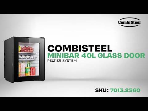Minibar Glastür, 40 L, 405 x 443 x 545 mm, 33 L, schwarz