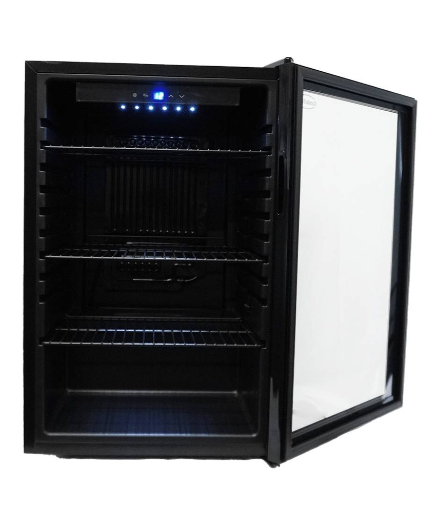 Kühlschrank Tischmodell aus Schwarzstahl, 115 L, schwarz