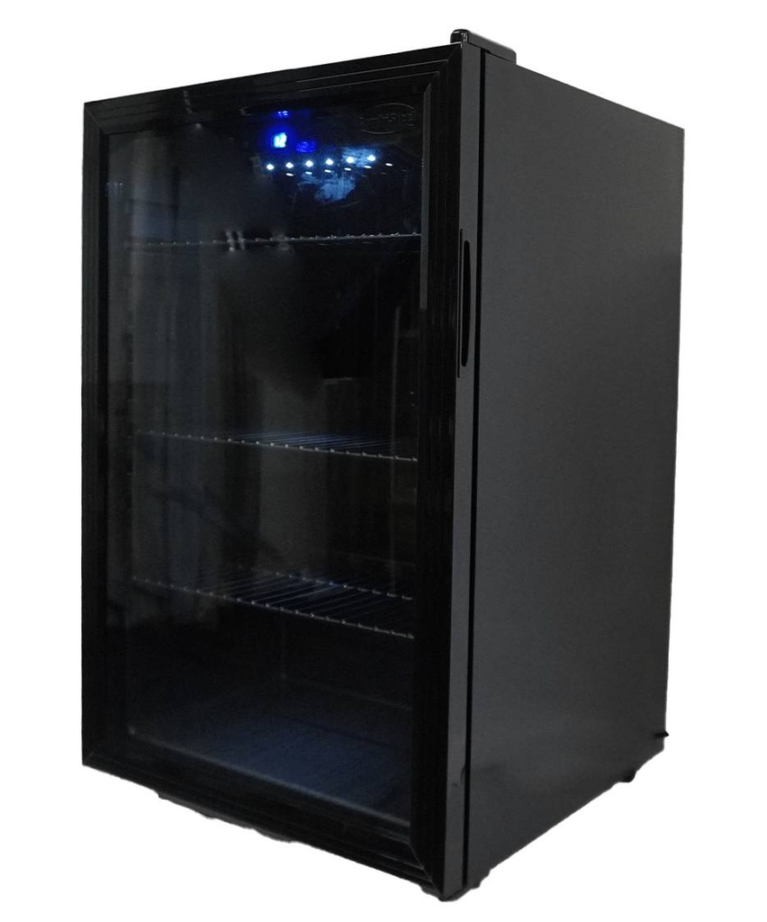 Kühlschrank Tischmodell aus Schwarzstahl, 115 L, schwarz