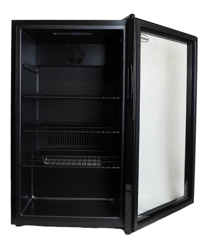 Kühlschrank Tischmodell aus Schwarzstahl, 80 L, schwarz