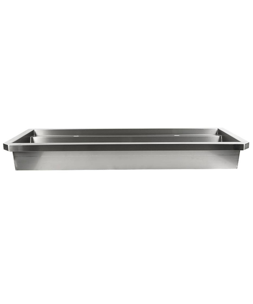Waschbecken 2 aus Edelstahl, 1200 x 468 x 438 mm