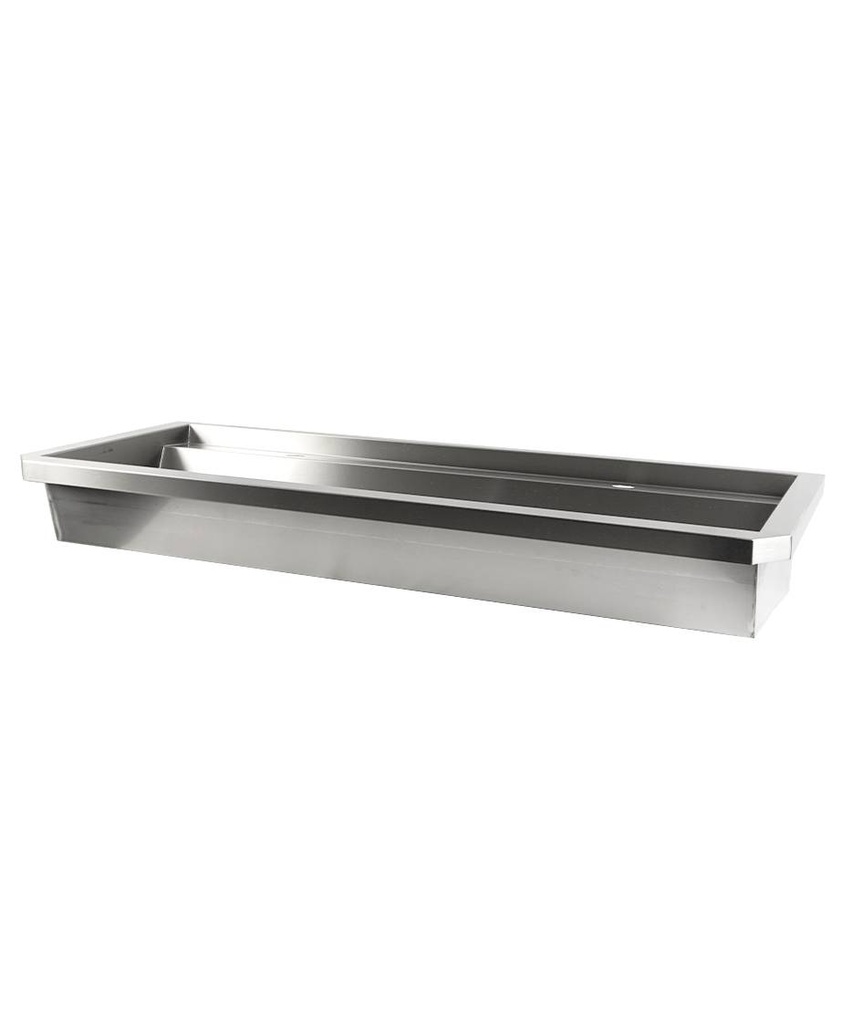 Waschbecken 2 aus Edelstahl, 1200 x 468 x 438 mm