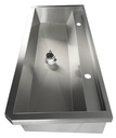 Waschbecken 2 aus Edelstahl, 1200 x 468 x 438 mm