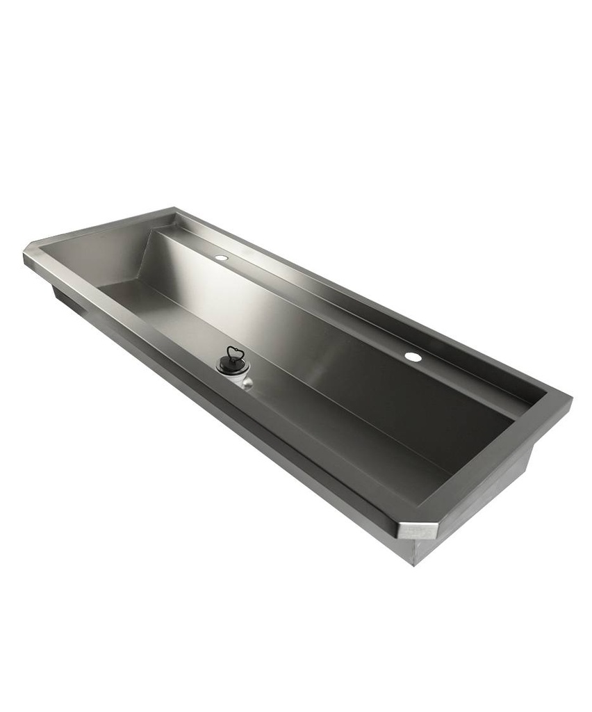 Waschbecken 2 aus Edelstahl, 1200 x 468 x 438 mm