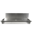 Waschbecken 2 aus Edelstahl, 1200 x 468 x 438 mm