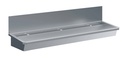 Waschbecken 3 aus Edelstahl, 1800 x 468 x 438 mm
