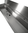Waschbecken 3 aus Edelstahl, 1800 x 468 x 438 mm