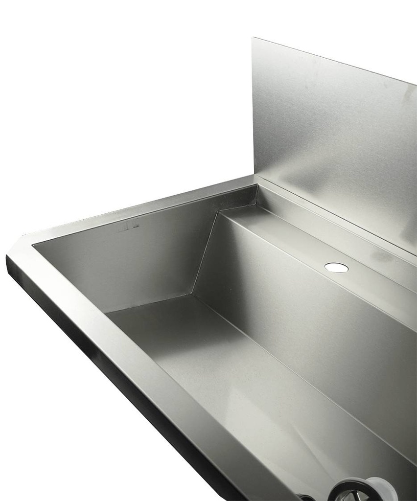 Waschbecken 3 aus Edelstahl, 1800 x 468 x 438 mm