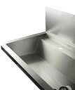 Waschbecken 3 aus Edelstahl, 1800 x 468 x 438 mm
