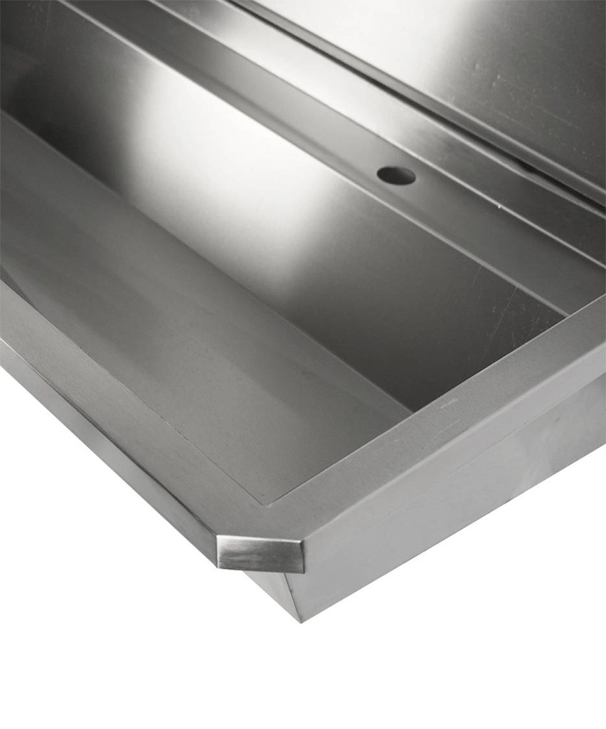 Waschbecken 4 aus Edelstahl, 2400 x 468 x 438 mm