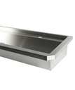 Waschbecken 4 aus Edelstahl, 2400 x 468 x 438 mm