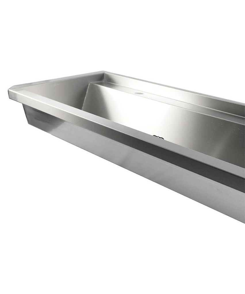 Waschbecken 4 aus Edelstahl, 2400 x 468 x 438 mm