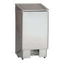 Mülleimer mit Fußpedal aus Edelstahl, 90 L, 394 x 365 x 910 mm
