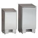 Mülleimer mit Fußpedal aus Edelstahl, 60 L, 370 x 400 x 800 mm