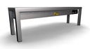 Aufsatzbord Keramisch aus Edelstahl, 250 W, 1200 x 300 x 350 mm