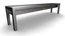 Aufsatzbord Keramisch aus Edelstahl, 250 W, 1600 x 300 x 350 mm