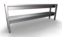 Aufsatzbord Keramisch aus Edelstahl, 250 W, 1800 x 300 x 650 mm
