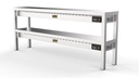 Aufsatzbord Keramisch aus Edelstahl, 250 W, 2000 x 300 x 650 mm