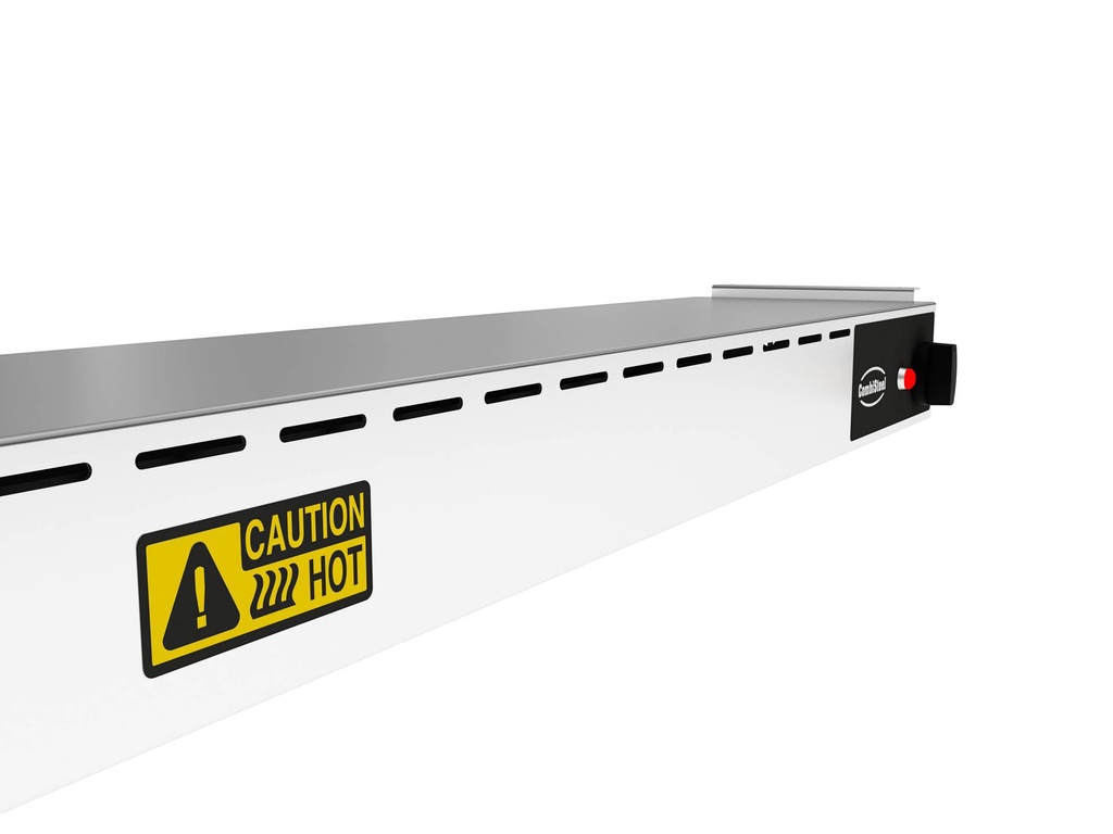 Wärmhaltestrahler 1600 aus Edelstahl, 250 W, 1600 x 180 x 90 mm