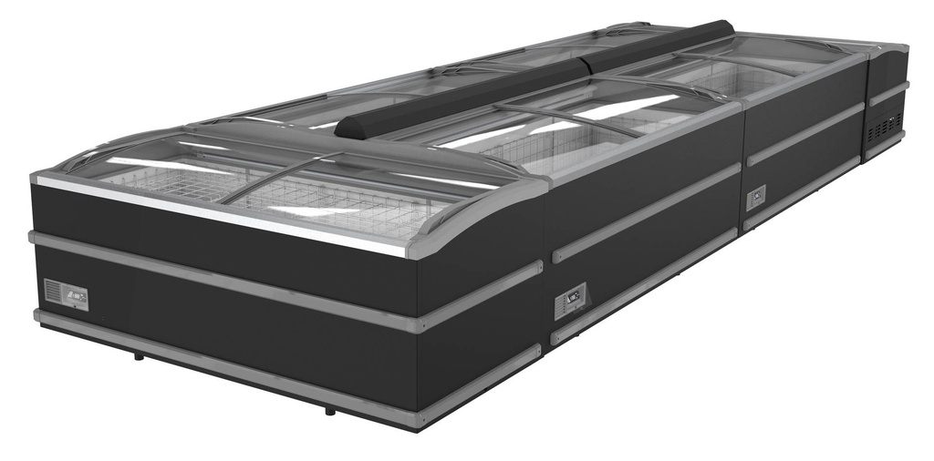 Supermarkt Tiefkühltruhe, 2124 x 952 x 950 mm, schwarz