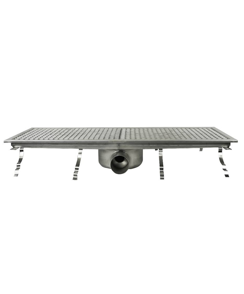 300 Bodenablauf 27 aus Edelstahl, 927 x 300 x 140 mm