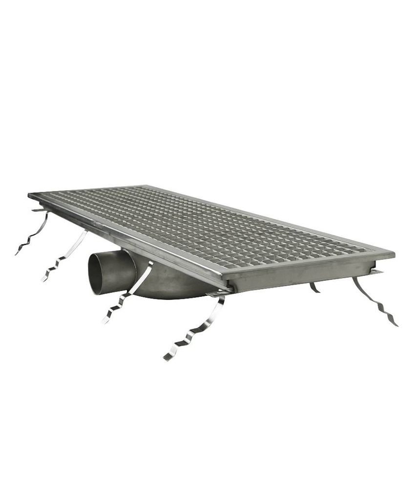 300 Bodenablauf 27 aus Edelstahl, 927 x 300 x 140 mm