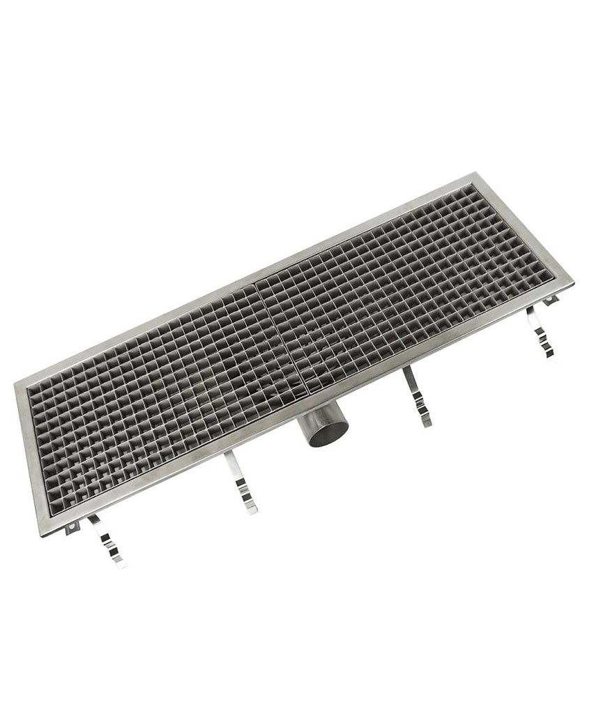 300 Bodenablauf 27 aus Edelstahl, 927 x 300 x 140 mm