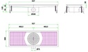 300 Bodenablauf 27 aus Edelstahl, 927 x 300 x 140 mm