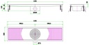300 Bodenablauf 1181 aus Edelstahl, 1181 x 300 x 140 mm