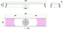 300 Bodenablauf 1368 aus Edelstahl, 1368 x 300 x 140 mm