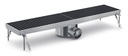 200 Bodenablauf 891 aus Edelstahl, 891 x 200 x 140 mm