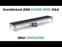 200 Bodenablauf 1144 aus Edelstahl, 1144 x 200 x 140 mm