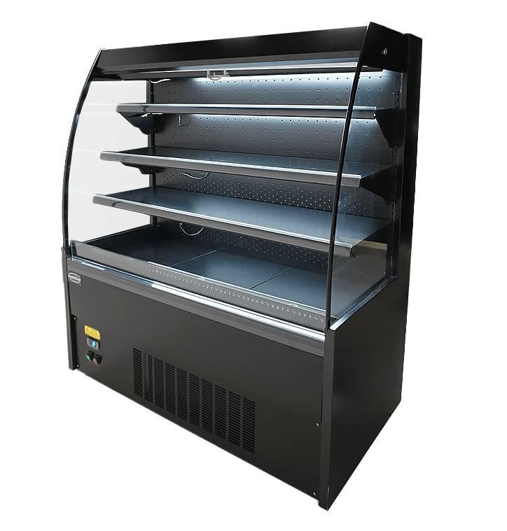 Kühlvitrine 1.3, 1300 x 660 x 1500 mm, schwarz