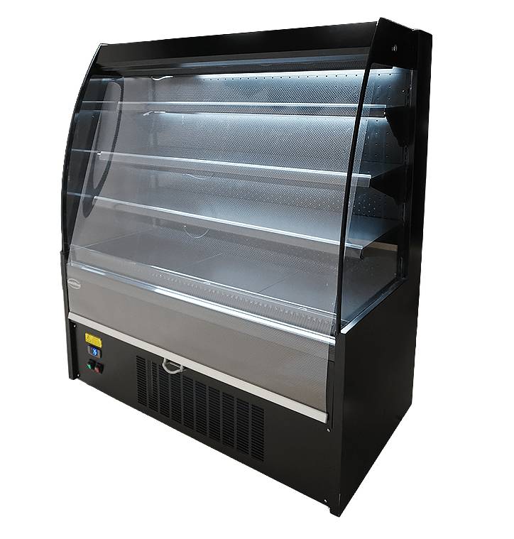Kühlvitrine 1.3, 1300 x 660 x 1500 mm, schwarz