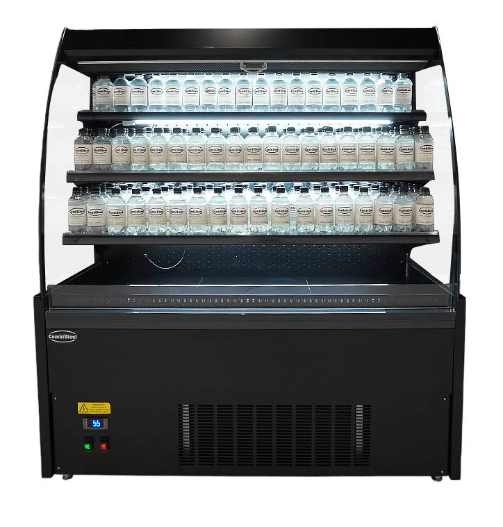 Kühlvitrine 1.3, 1300 x 660 x 1500 mm, schwarz