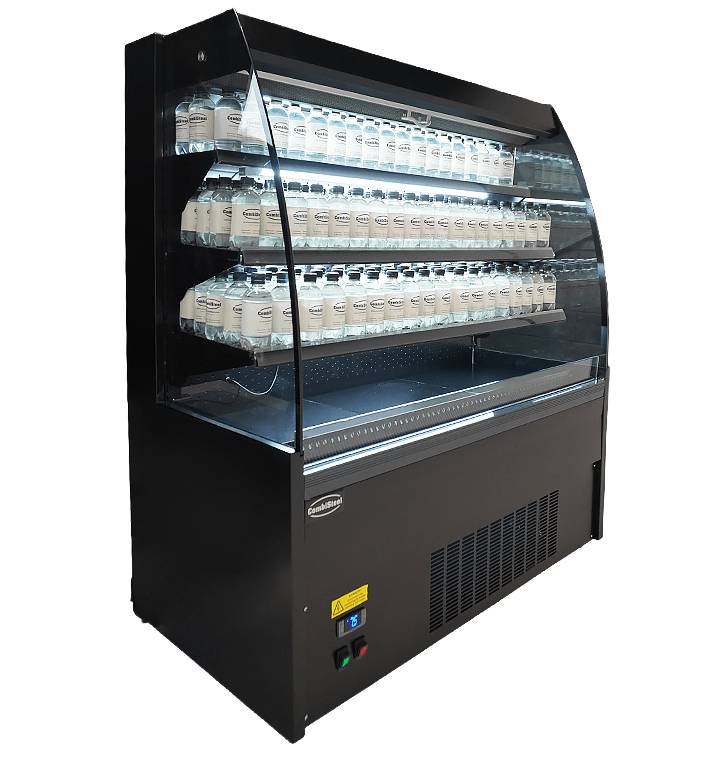 Kühlvitrine 1.3, 1300 x 660 x 1500 mm, schwarz