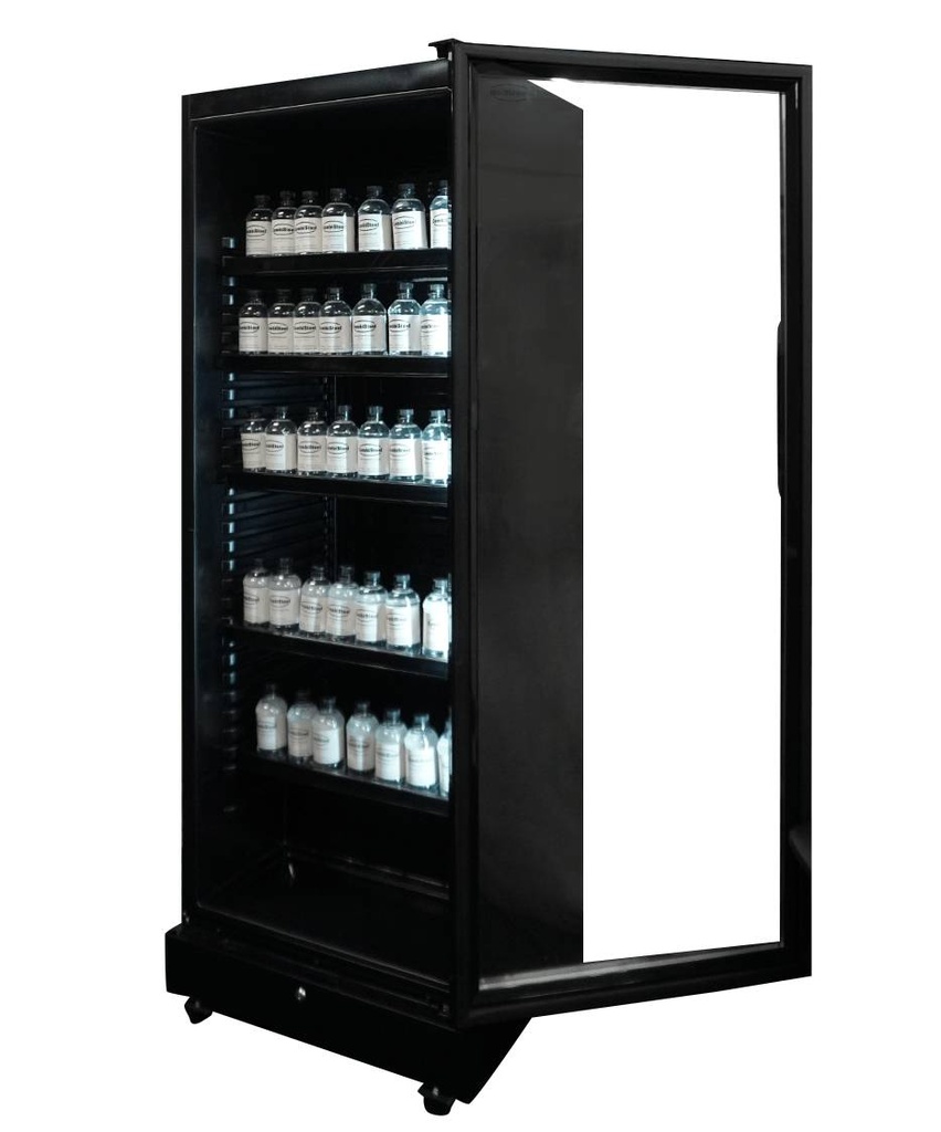 Kühlschrank 1, 650 x 595 x 1795 mm, 400 L, schwarz