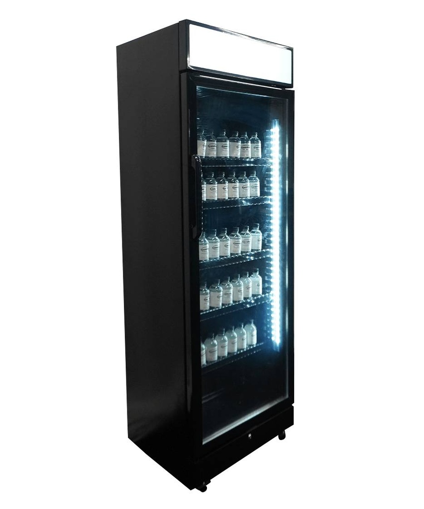 Kühlschrank 1, 650 x 595 x 1950 mm, 400 L, schwarz