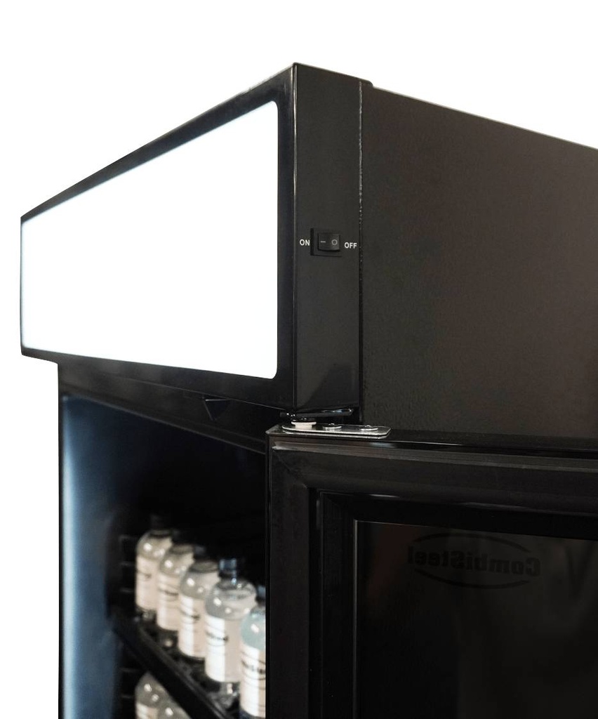 Kühlschrank 1, 650 x 595 x 1950 mm, 400 L, schwarz