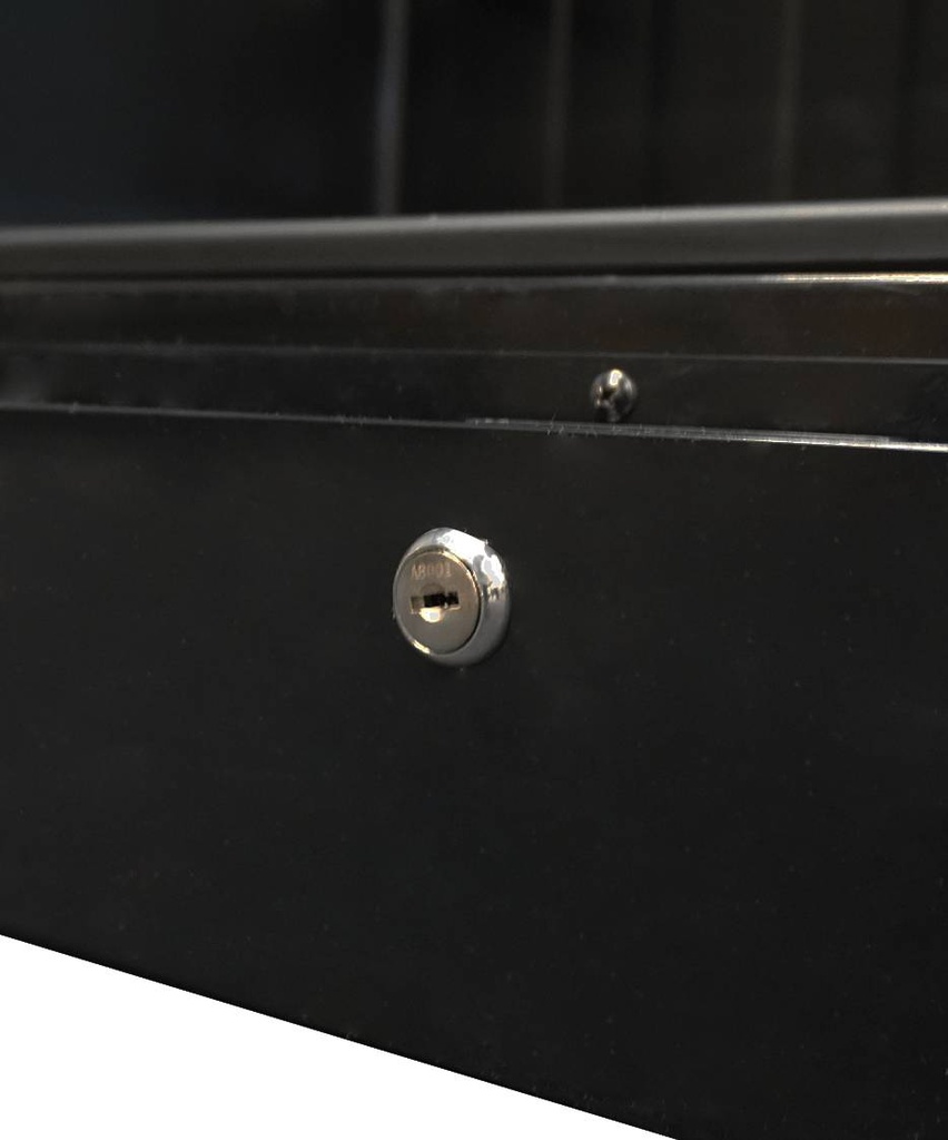 Kühlschrank 1, 650 x 595 x 1950 mm, 400 L, schwarz